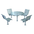 Stainless steel table set with 4 seater