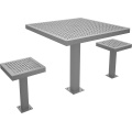 Stainless Steel Table and Stools set 