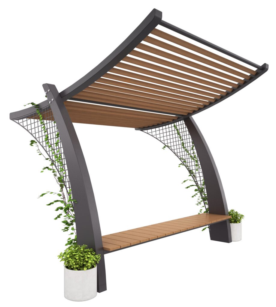 Composite Bench With Shelter